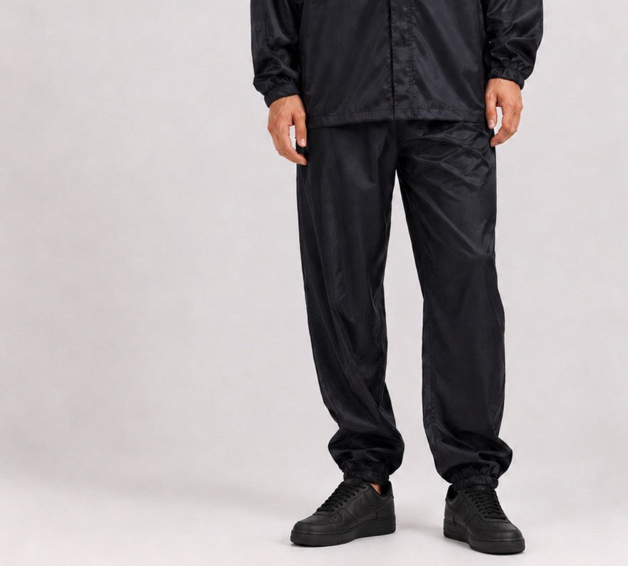 Model wearing Hair-resistant Barber Armour top and trousers for barbers grooming professionals